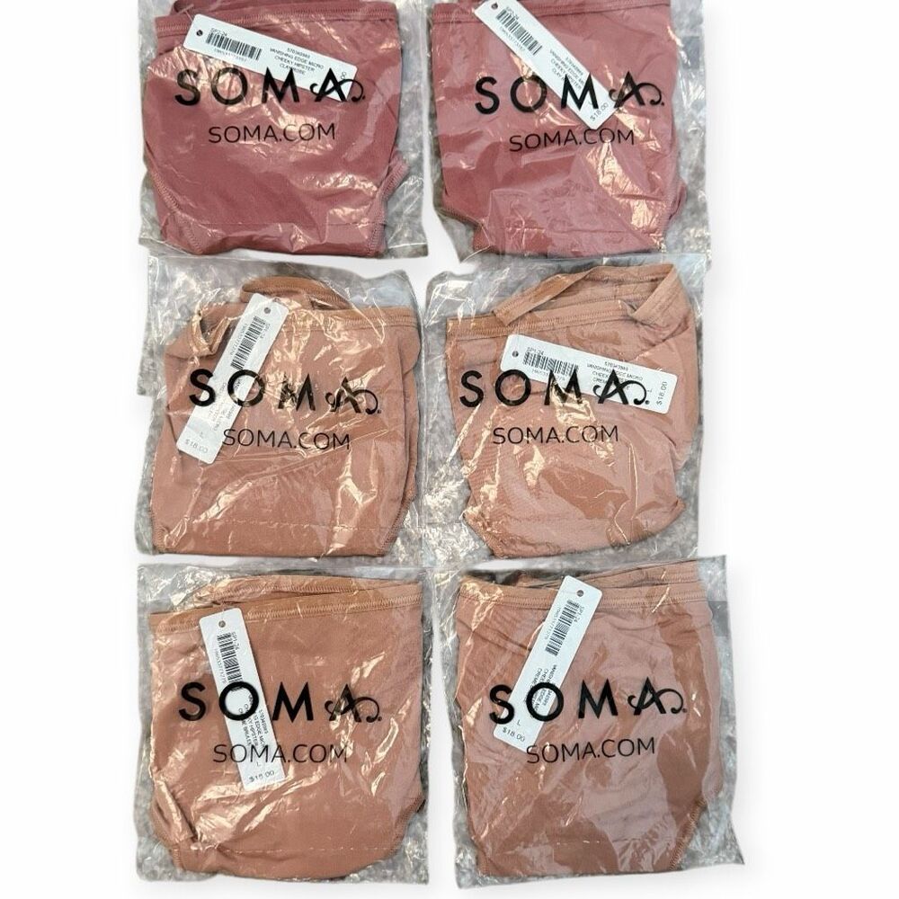 Soma Vanishing Edge Cheeky Hipster Lot L x 6